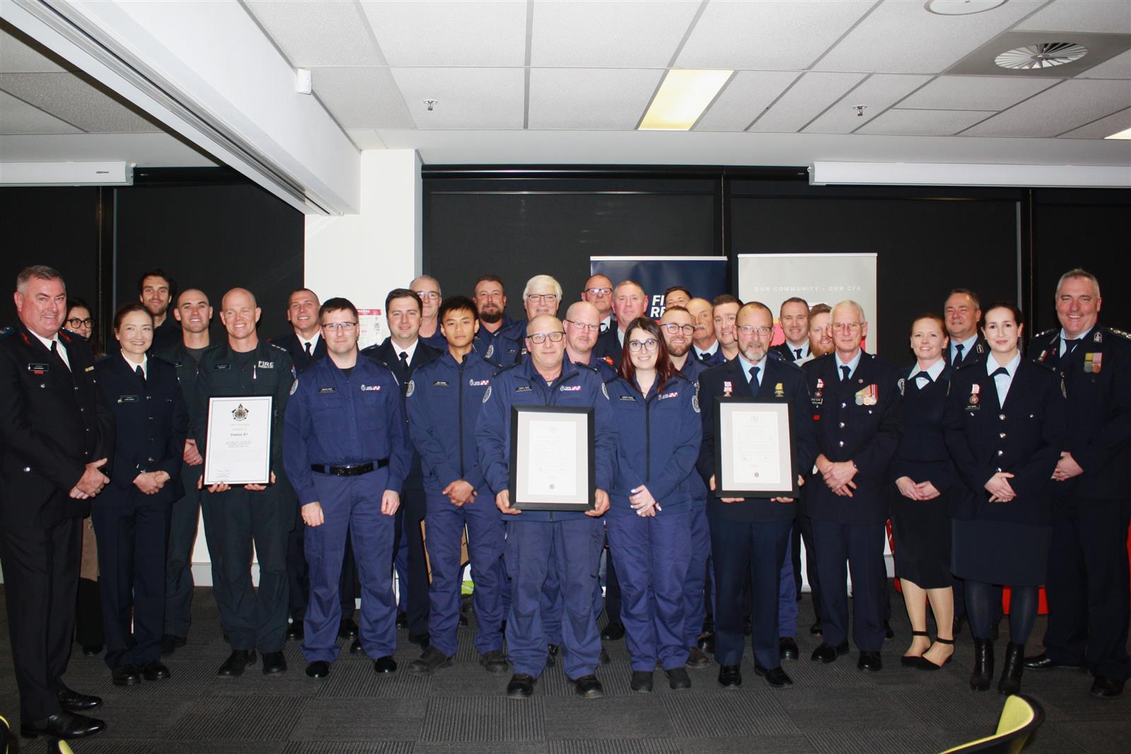 Hastings, Langwarrin and FRV firefighters